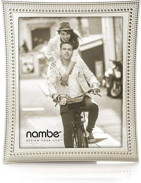 Nambe Beaded Collection Picture Frame 8" x 10" - Silver Plate - Holds One Photo