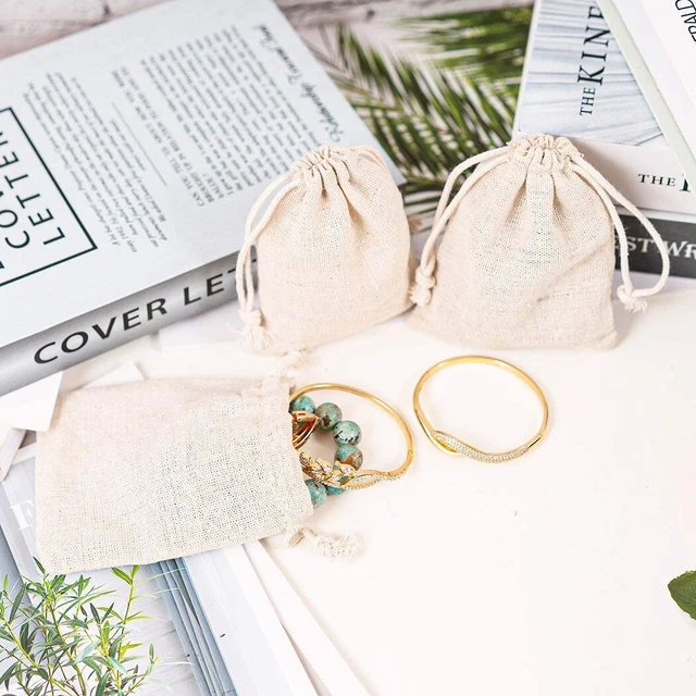 10 Lin Jute Sac Cadeau Pochette Mariage Cadeau Sacs Jute Naturel Sachets