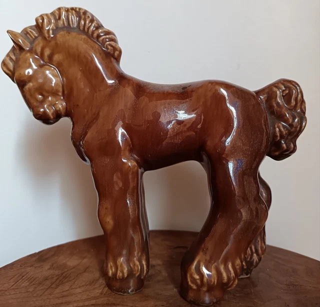 Ancienne Figurine Cheval En Moleskine - Cirque - Jouet Français 1950 - Très Bon État