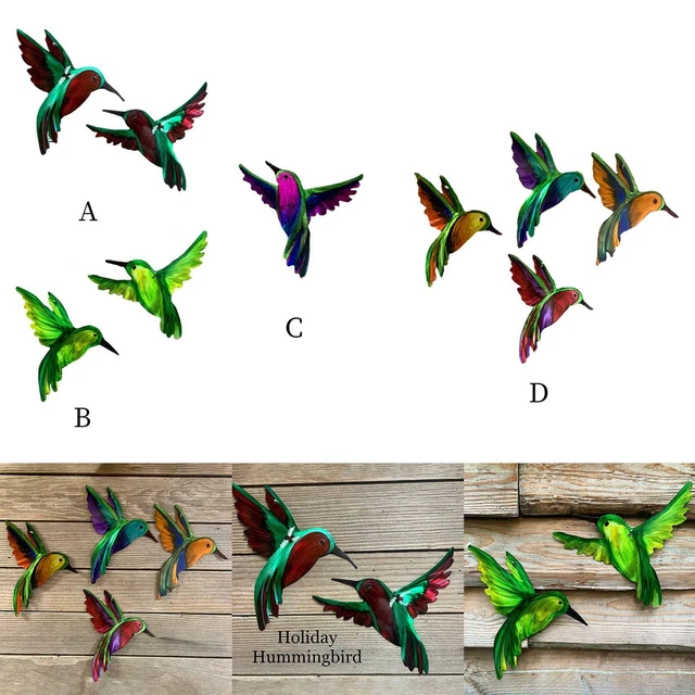Handgefertigter Kolibri-Wand-Kunst-Dekor aus Metall für die Außendekoration