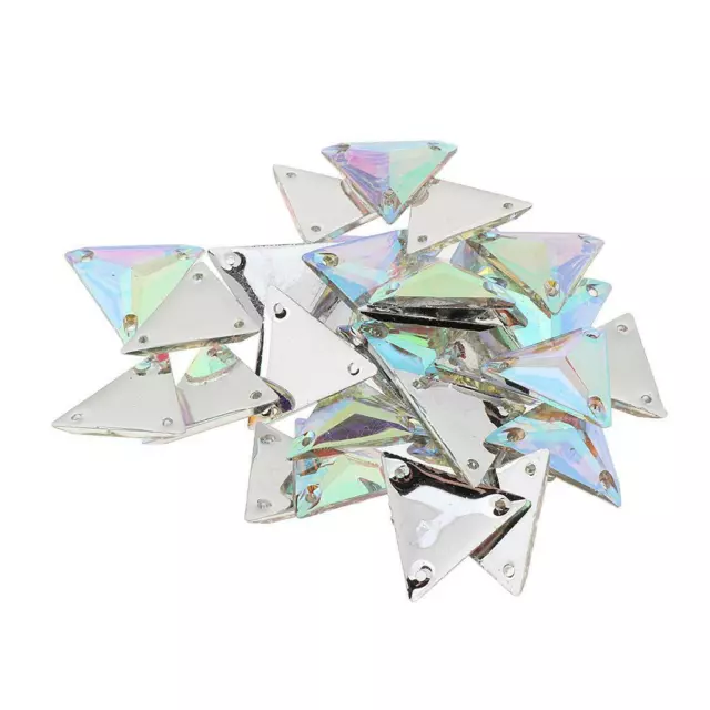 30pcs Dreieck flache Rückseite Acryl Kristall Strasssteine ​​zum Aufnähen