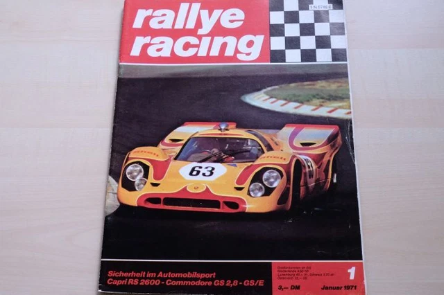 2) Rallye Racing 01/1971 - Ford Capri RS 2600 mit 15 - Opel Commodore GS 2800 mi