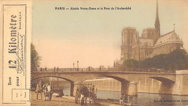 CPA 75 PARIS IVe abside notre DAME DE PARIS et le pont de l'ARCHEVECHE