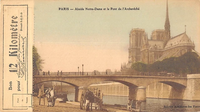 CPA 75 PARIS IVe abside notre DAME DE PARIS et le pont de l'ARCHEVECHE