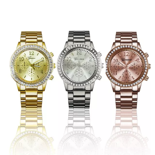 🦂 Fashion Women Stainless Steel Watch Leisure Ladies Quartz Wristwatch