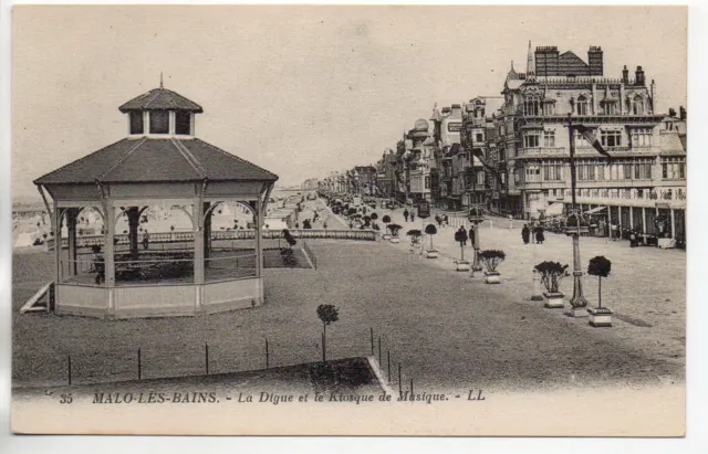 MALO LES BAINS - NORD - CPA 59 - la digue - vue 9 - Kiosque à musique
