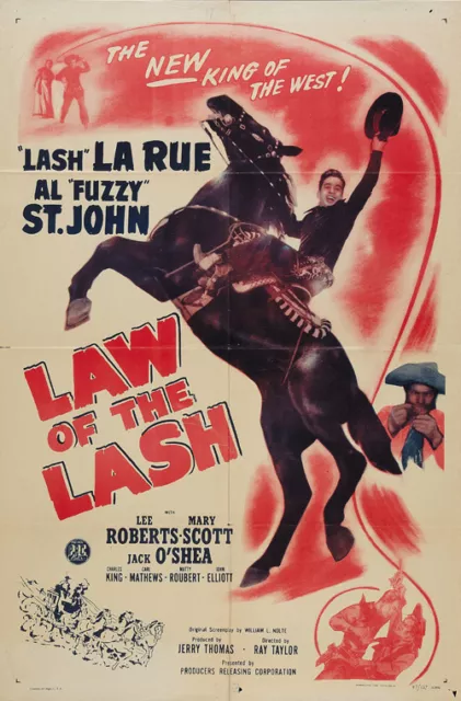 Law of the Lash (1947) "Lash" Larue Cult Western movie poster print