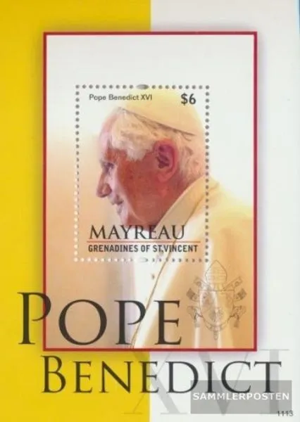 St. Vincent - Mayreau Block24 (kompl.Ausg.) postfrisch 2011 Papst Benedikt XVI.