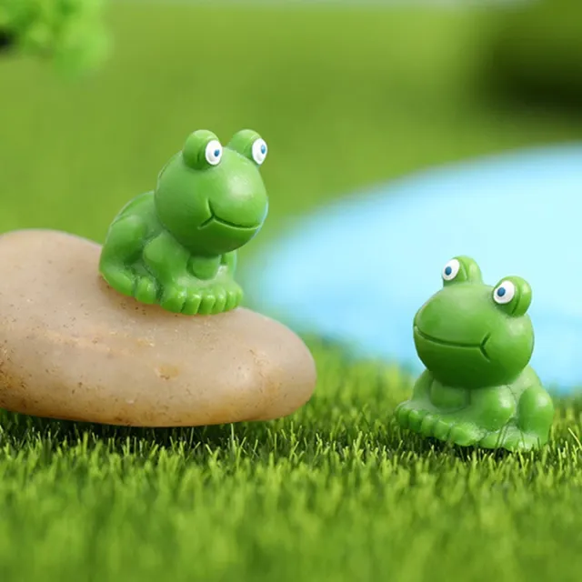 Statuettes miniatures de grenouille 40 pièces ornements en résine pour aquariu