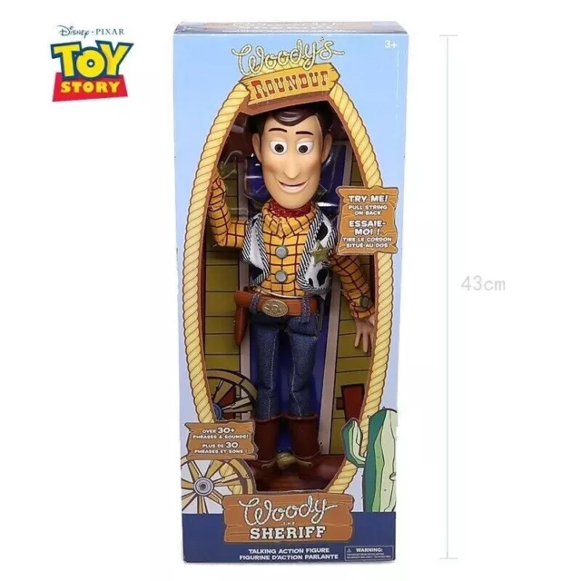 Disney Store Toy Story Pull String Woody Interactive Talking Action Figure Doll