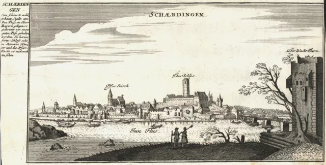 Schärding Original Kupferstich Bodenehr 1720