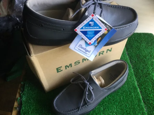 LADIES BOWLING SHOES by EMSMORN Bowls size 8 Grey leather style