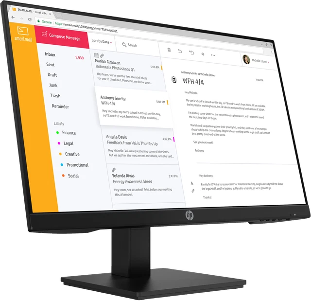 HP P24h G4 B-Ware - 60 cm (24 Zoll), LED, IPS-Panel, Höhenverstellung, DisplayPo