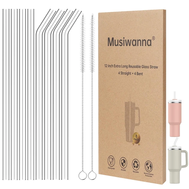 ALINK Lot De 6 Pailles Réutilisables, En Plastique, Compatibles