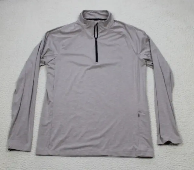 REI CO-OP Shirt Men's Medium Purple Long Sleeve Quarter Zip Base Layer Running