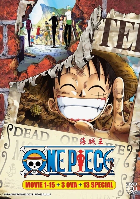 Anime DVD One Piece Film Collection (Movie 1-15 + 3 OVA + 13 Special) ENG SUB