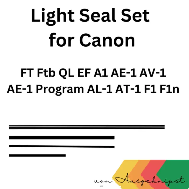 Set de joints d'étanchéité pour Canon AE-1 A-1 AV-1 AT-1 Ftb EF F1 Ausgeknipst