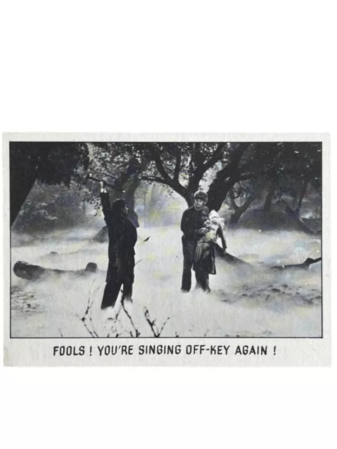1973 Monster Creature Feature You’ll Die Laughing #104 Wolf Man Trade Card B/W