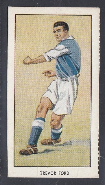 1955 D C Thomson Wizard Famous Footballers mauve #6 Trevor Ford, Cardiff City