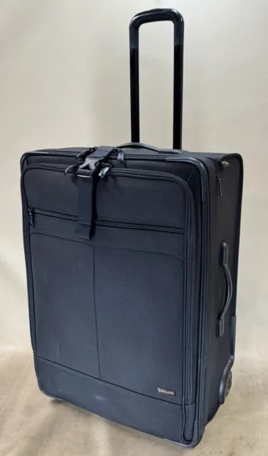 Kirkland Signature Black 27” Upright Expandable Wheeled Large Trip Suitcase