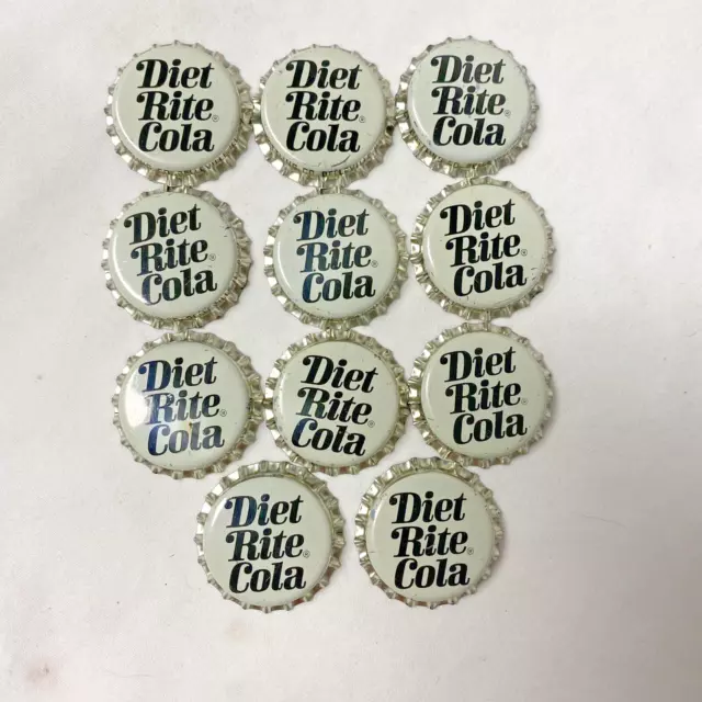 Lot Of 11 Vintage Diet Rite Cola Unused Soda Bottle Cap Belleville Illinois