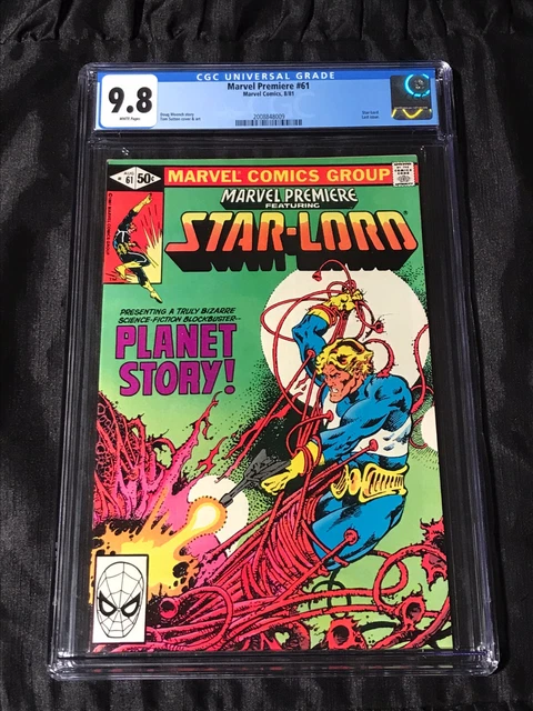 1981 Marvel Premiere #61 CGC 9.8 NM/MT w/ White Pages Star-Lord Planet Story