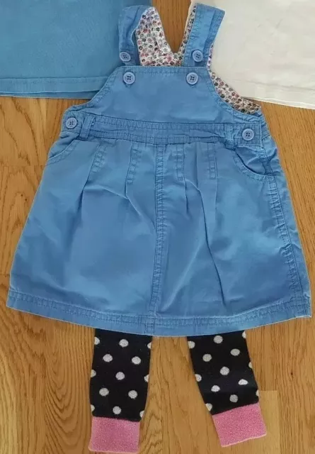 Designer bundle JoJo Maman Bebe 6-12 months girl dress tights elephant pinafore