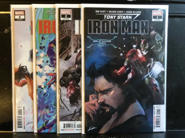 Lot of 4 Tony Stark Iron Man #1 2 3 4 (2018 Series Marvel) We Combine Shipping