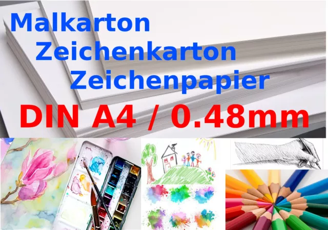 Zeichenblock Zeichenpapier DIN A4 Malblock Aquarellpapier Malkarton Malpapier