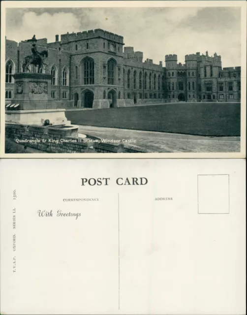 Windsor Castle Quadrangle & King Charles II Statue TVAp