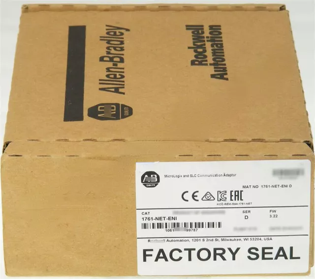 Allen Bradley 1761-NET-ENI Sealed EtherNet Interface Module 1PCS