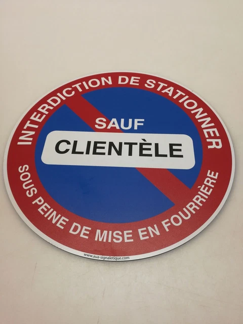 Cartello Parcheggio Riservato Clienti - 330mm In Alluminio Dibond 3mm - Aua Signaletique (Fatto In Francia)