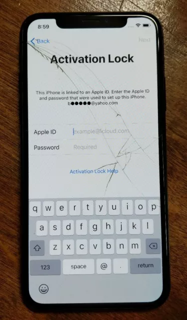 AS IS ICLOUD ON CRACKED PLEASE READ Apple iPhone X 64GB Space Gray A1865