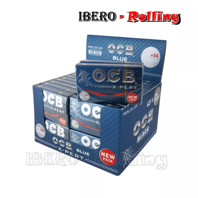 Papel De Fumar Caja Ocb Azul X-Pert Blue 300 Rolling Paper Caja 40 Libritos