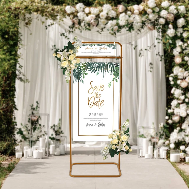 METAL WEDDING VENUE Decor Stand Sign Arch Stand Advertising