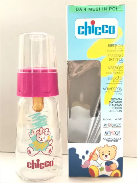 Vintage chicco babyflasche, artsana old stock, glass baby bottle, feeding bottle 2