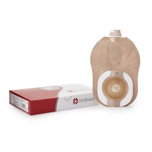 CeraPlus One-Piece Drainable Beige Urostomy Pouch, 9 Inch Length, 1 Inch Stom...