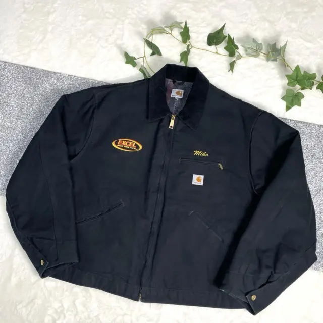 Carhartt 125th Anniversary Model Detroit Jacket Black Cotton Size 2XL Used