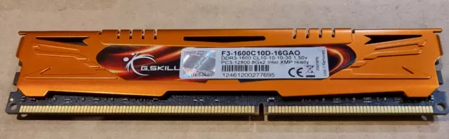 Set of G.SKILL 8Gx2 DDR3 1600 PC3 12800 MEMORY ram F3-1600C10D-16GAO 32GB 2