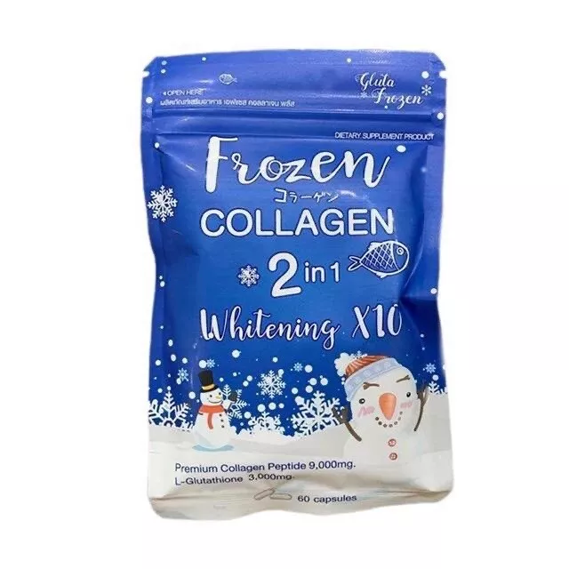 Frozen Collagen Marin  anti  vergetures L-glutathione  60 Capsules Éclaircissant