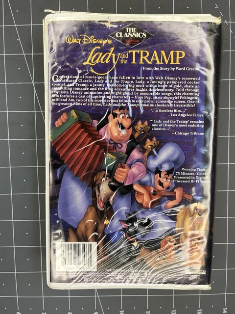 Tramping Roles WALT DISNEY'S LADY and the Tramp (VHS, Black Diamond) w/Red Signature ...