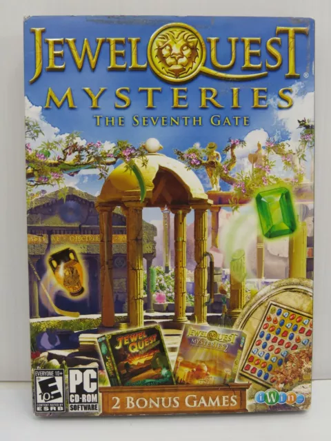 Jewel Quest Mysteries: The Seventh Gate PC Game CD W/ 2 BONUS GAMES (USED)