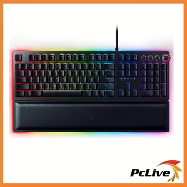 Razer Huntsman Elite RGB Opto-Mechanical Keyboard Linear Switch Ergonomic Gaming