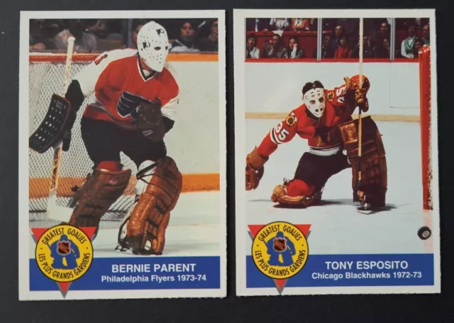 1993-94 High Liner NHL Greatest Goalies  #7 Parent  #8 Esposito