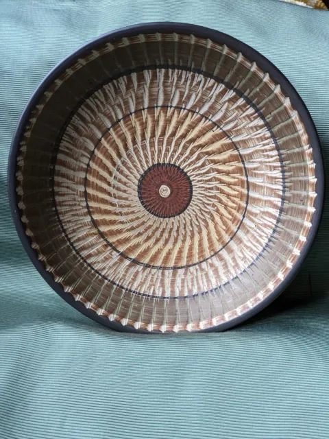 Vintage German Dee Cee Art Pottery Ceramic Dumler Breiden Bowl 25 X5cm