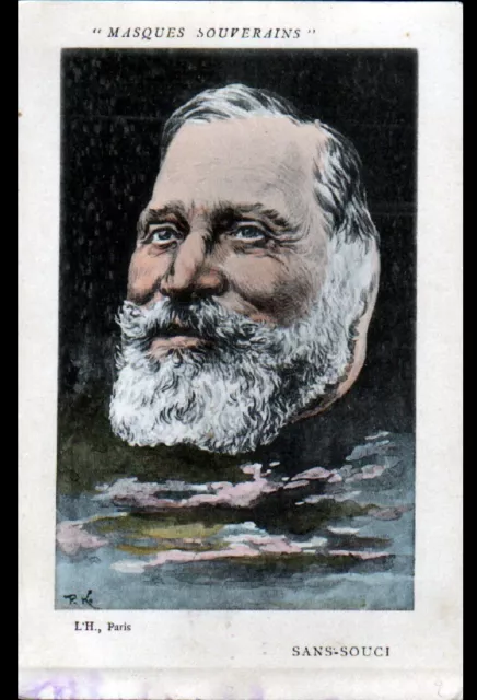 MASQUE Caricature Président REPUBLIQUE Emile LOUBET / Carte postale avant 1904