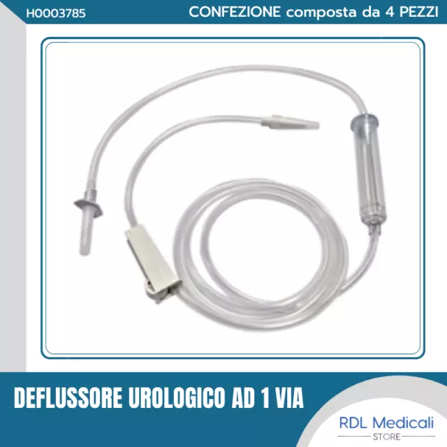 DEFLUSSORE UROLOGICO AD 1 VIA - Confezione da 4 pezzi