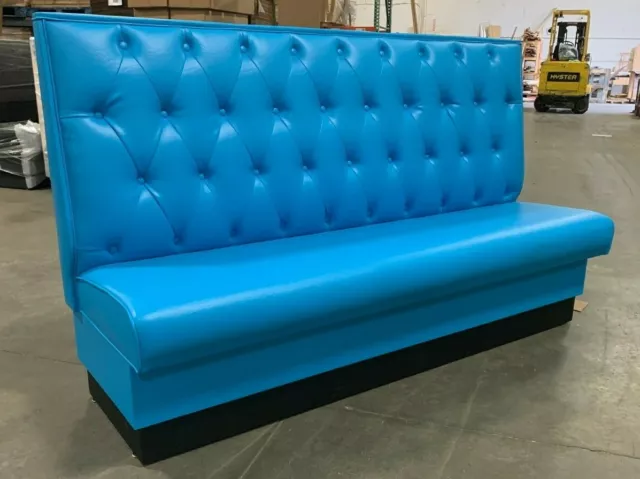 Restaurant Booth 72”L x 42"H Diamond Tufted Back