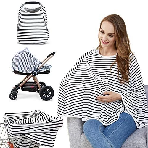Baby Nursing Cover & Nursing Poncho - Multi Use Cover for Baby Car Seat Canopy
