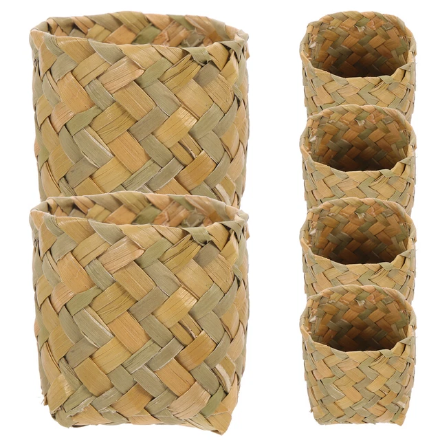 10 Pcs Rotin Boite De Bonbons Panier De Rangement Tissé Cadeau